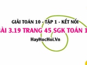 Bài 3.19 SGK Toán 10 tập 1 Kết nối tri thức